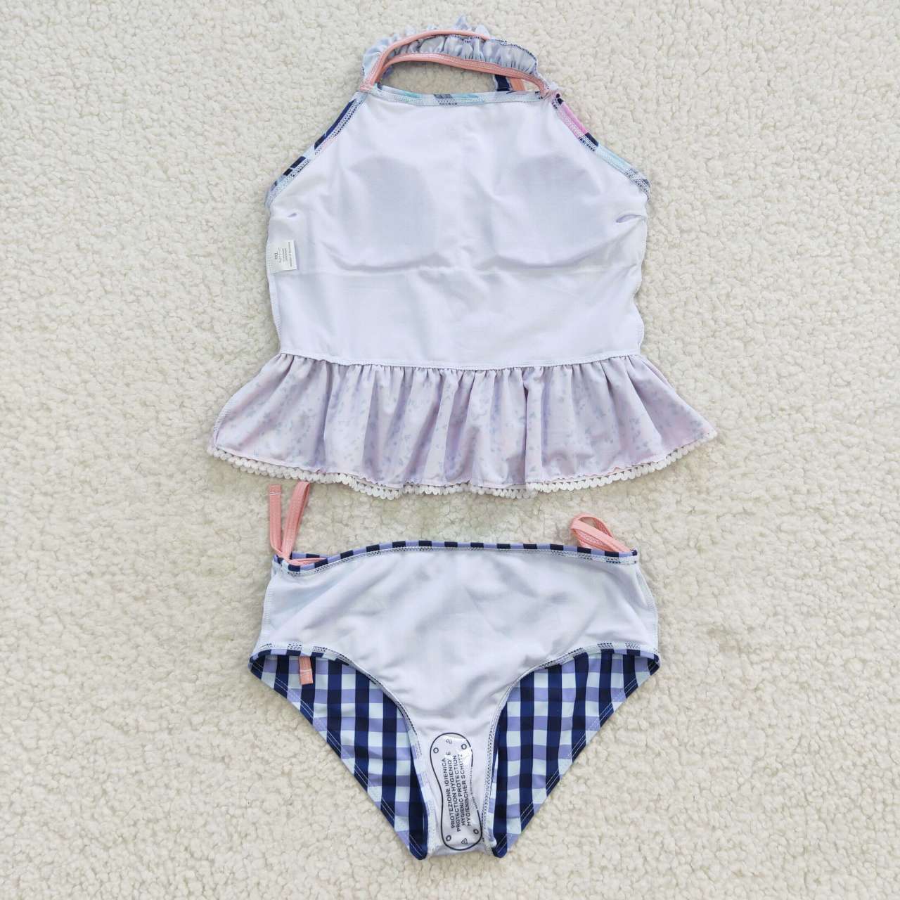 S0158 Kids Girls Flower Two Piece Swimwear