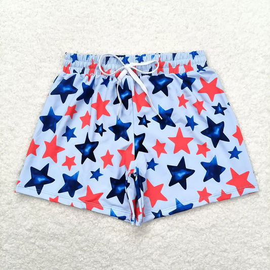 Baby Boys Summer Blue Stars Trunks Swimsuits Swimwear