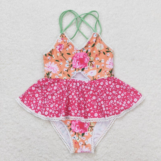 Baby Girls Floral One-piece swimwear