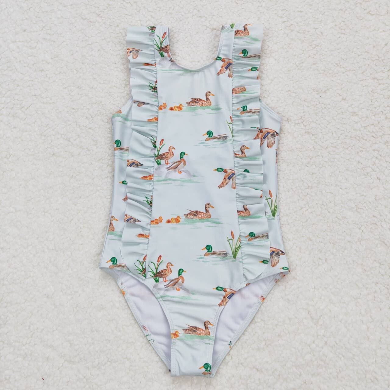 Family Mallard Matching Swimsuit and Trunks For Adult and Kids