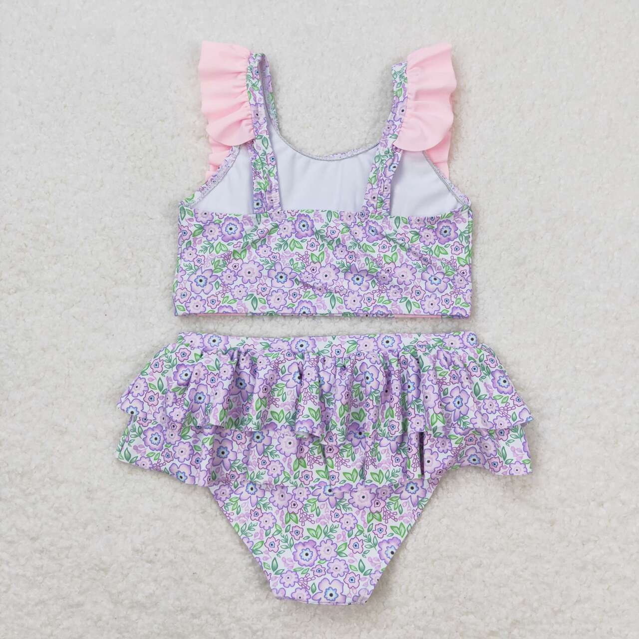 S0332 Baby Girls Rustic Floral  Two piece SwimSuit