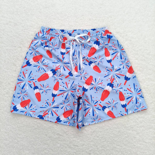 Adult Men Popsicle Firework Trunks Swimming Shorts