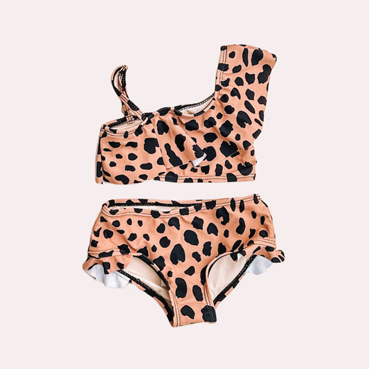 S0340 Baby Girls Leoaprd Print SwimSuit Preorder