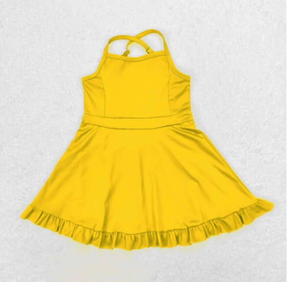 S0455 Baby Girls Yellow Sport Active Dress Pre-order