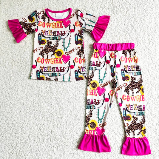 Western Design Girls Pajamas Set