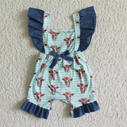 SR0004  Baby Girls Floral Heifer Romper