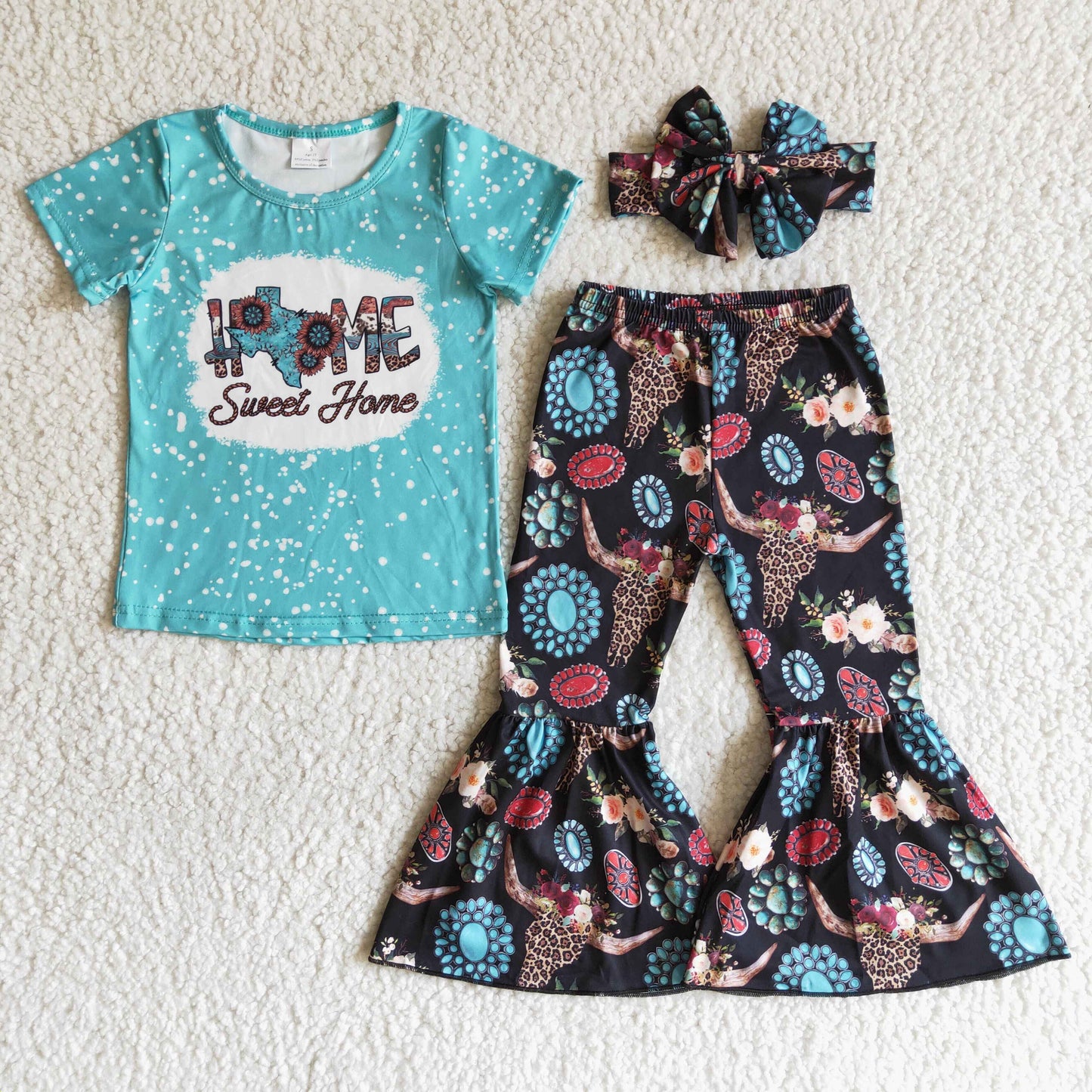 B17-28 Western Design Sweet Home Boutique Girls Outfit