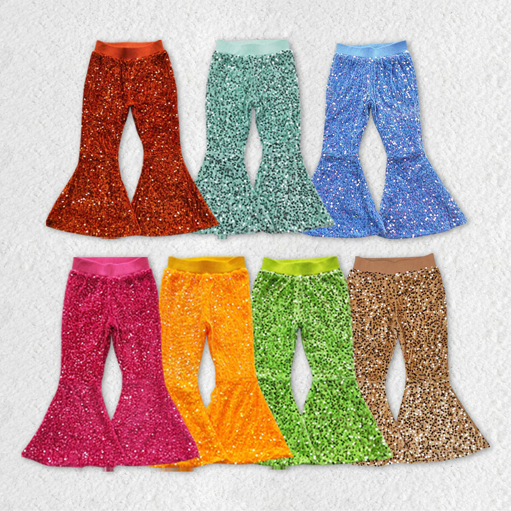 Baby Girls Sequin Bell Bottom Flare Pants