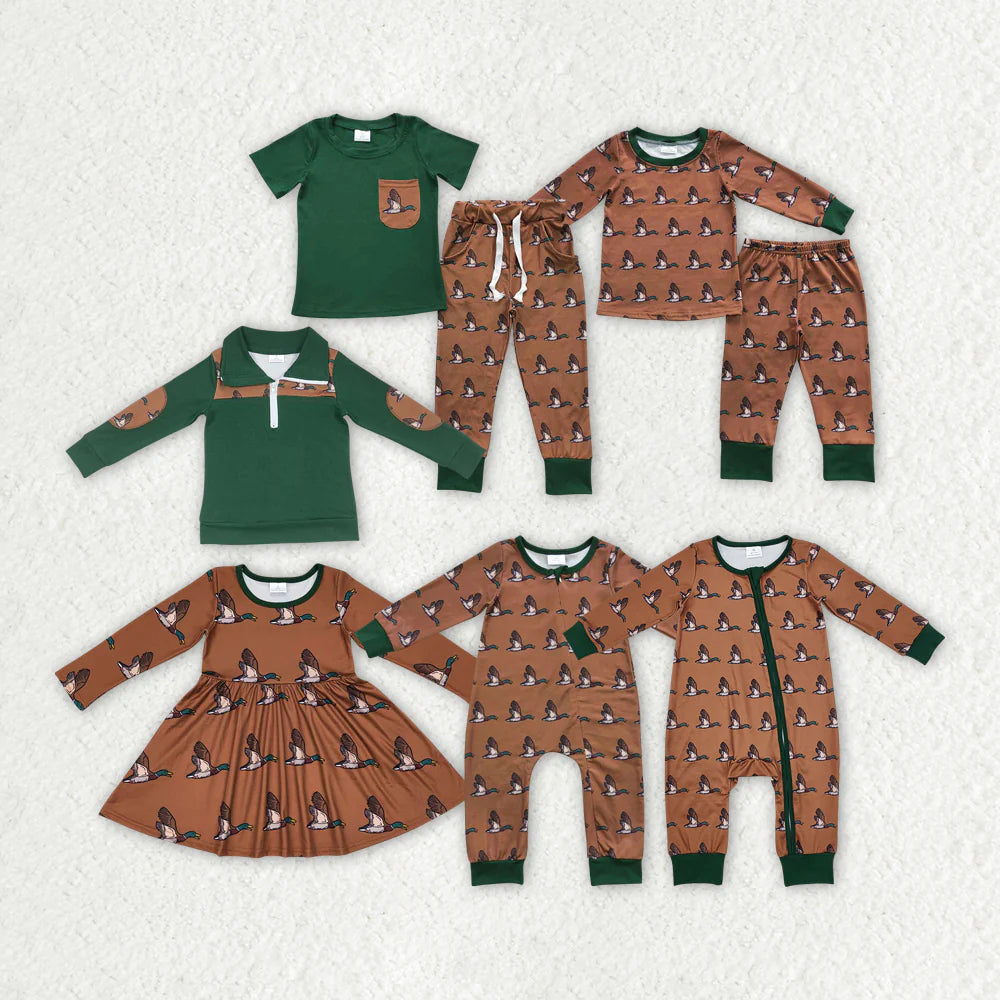 Sibling Girls and Boys Mallard Duck Matching Clothing