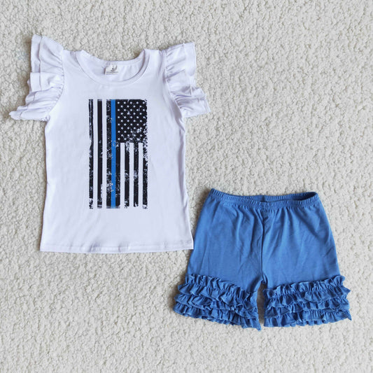 Summer Kids Girls Icing Shorts Outfit