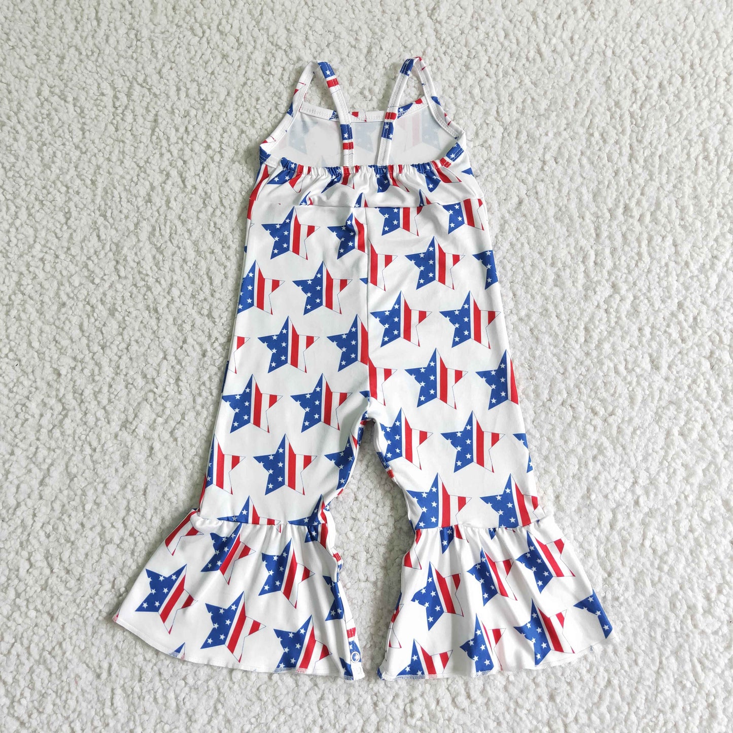 SR0057 Baby Girls July 4th Jumpsuit