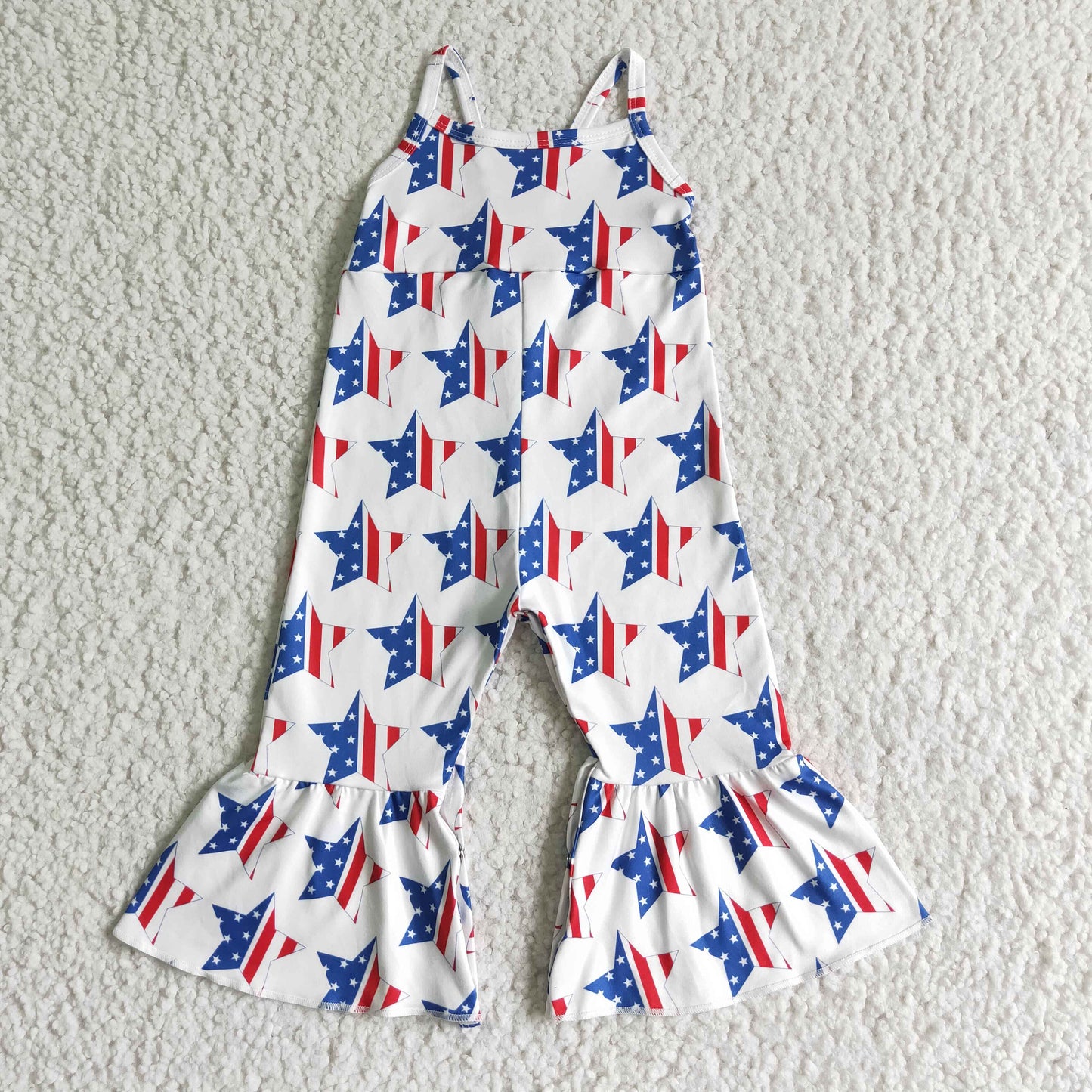 SR0057 Baby Girls July 4th Jumpsuit