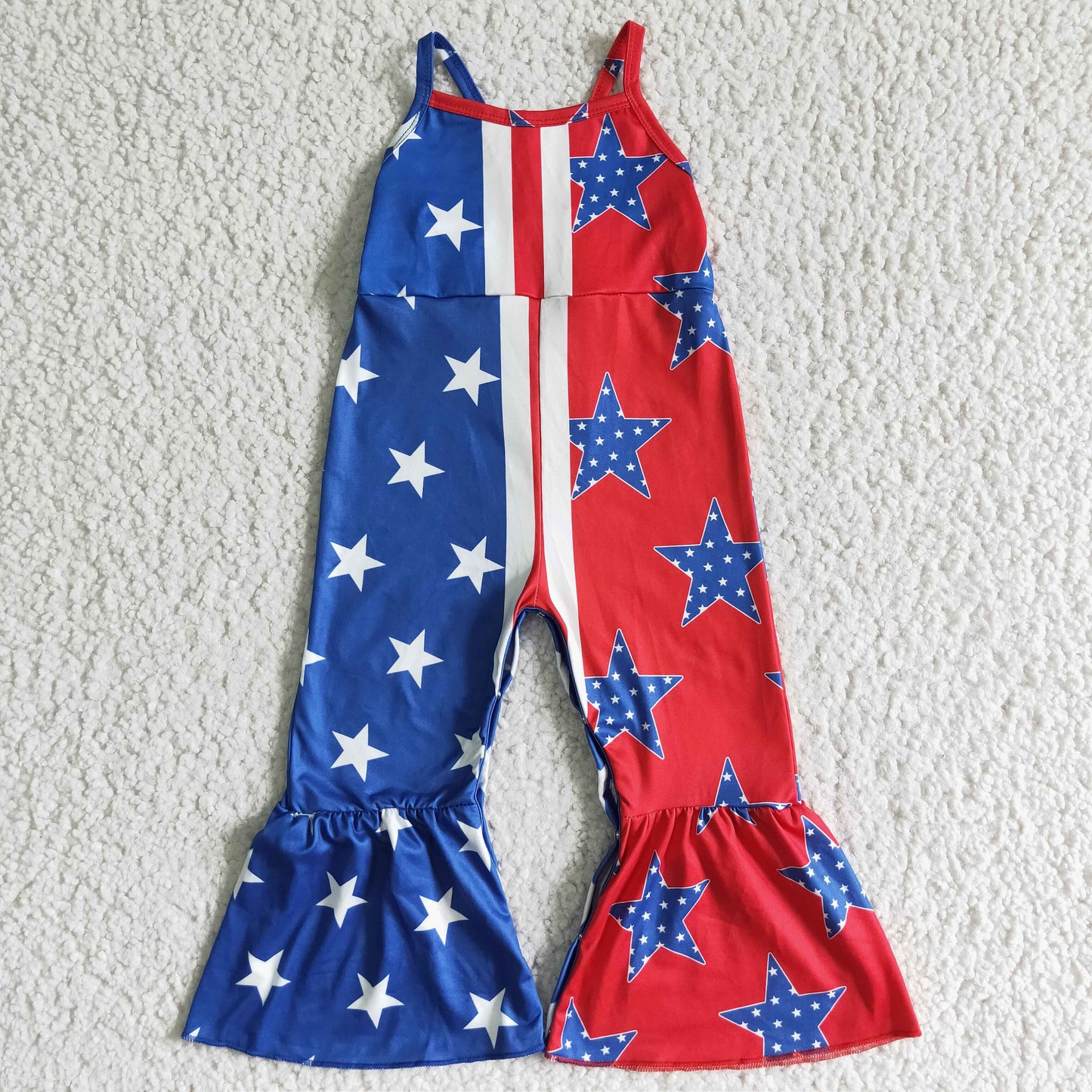 SR0058  Baby Girls 4th of july Jumpsuit