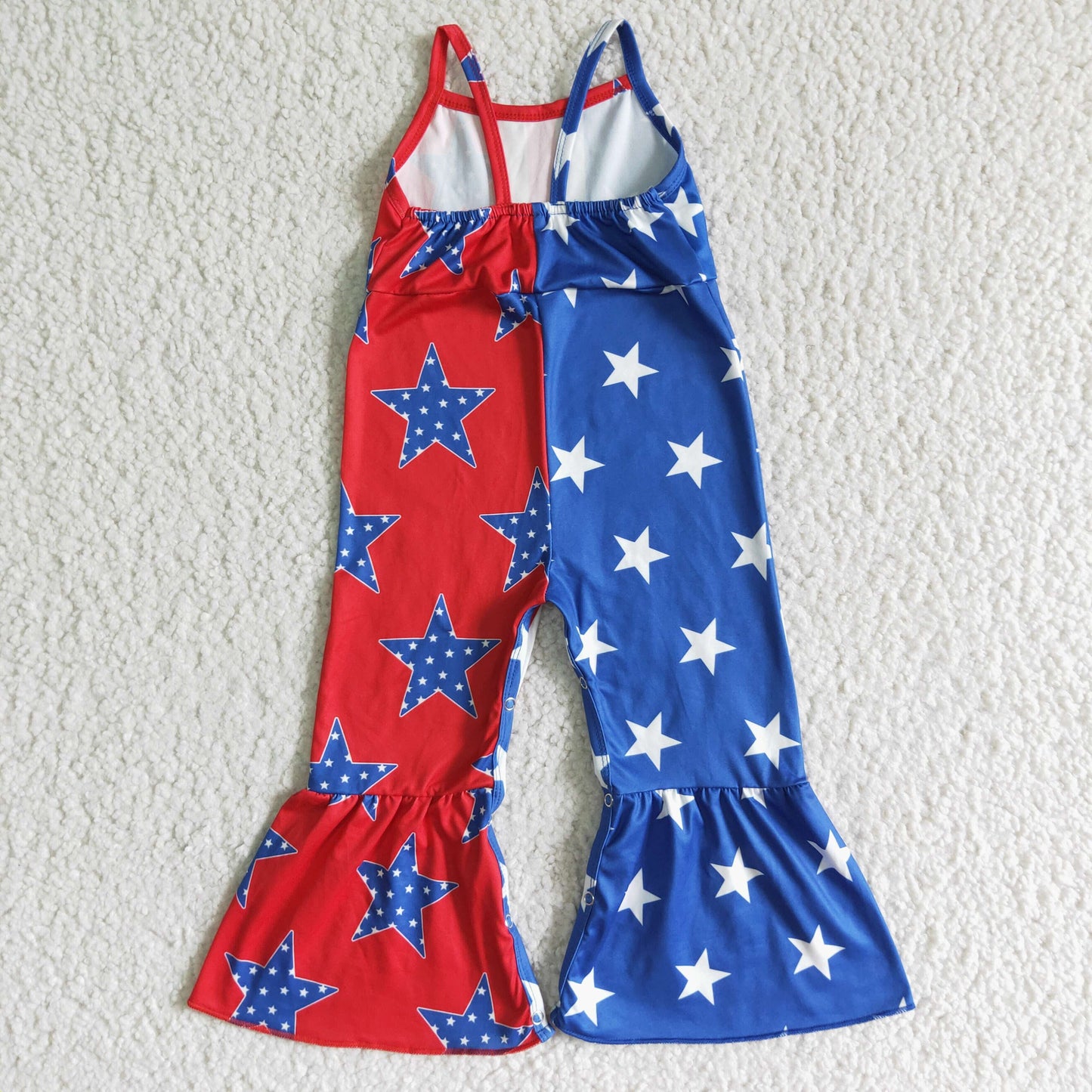 SR0058  Baby Girls 4th of july Jumpsuit