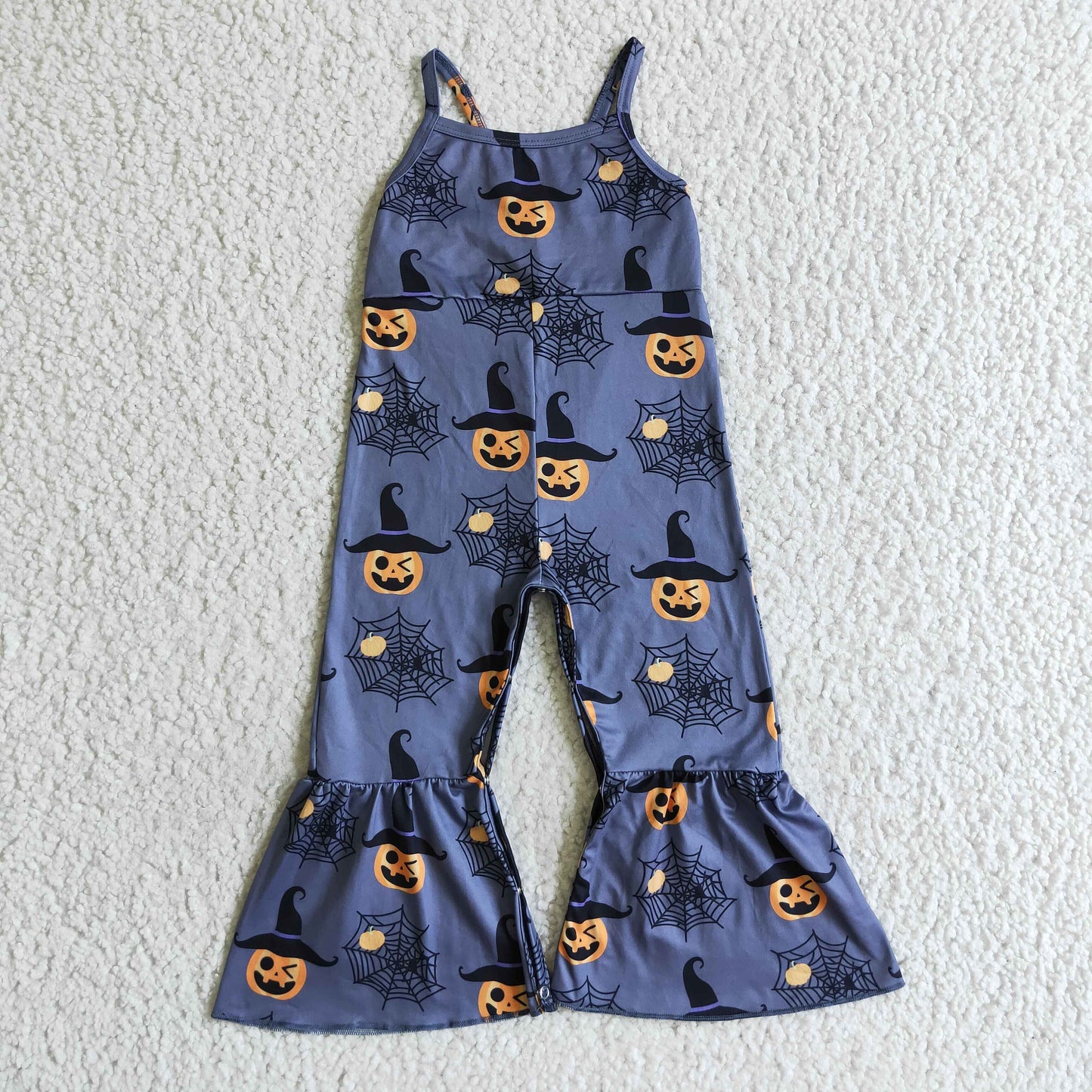 SR0066 Baby Girls Cute Halloween Pumpkin Jumpsuit