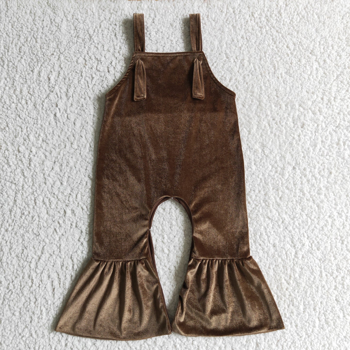 SR0090 Kids Girls Velvet Jumpsuit