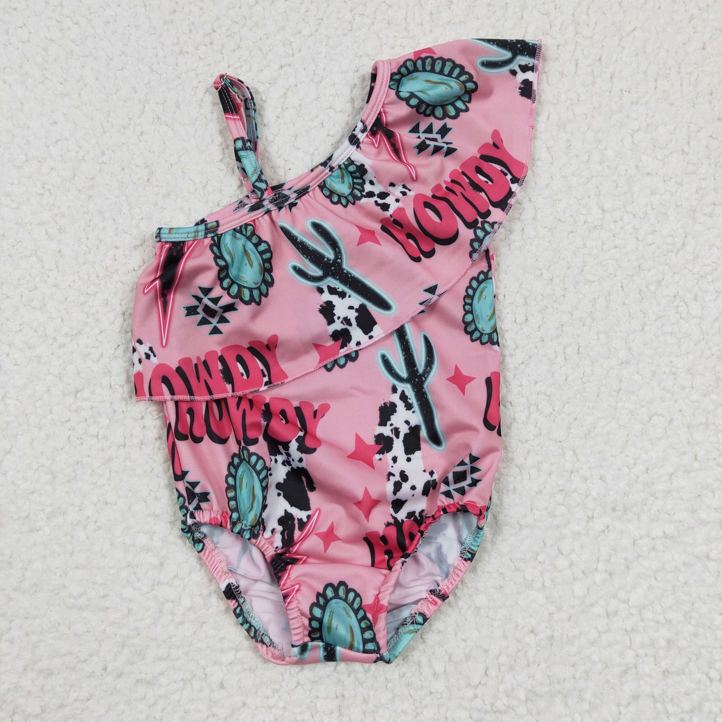 Girls Western Design Swimsuit Suit One-piece