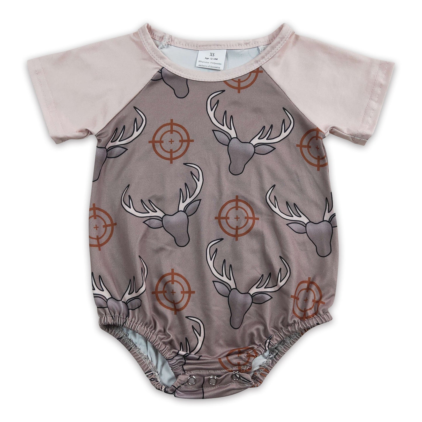 SR0131 Baby Boys Hunting Deer Bubble Romper On Sale
