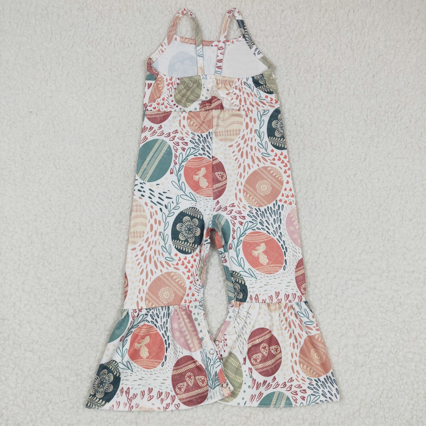 Kids Girls Easter Egg Print Jumpsuit