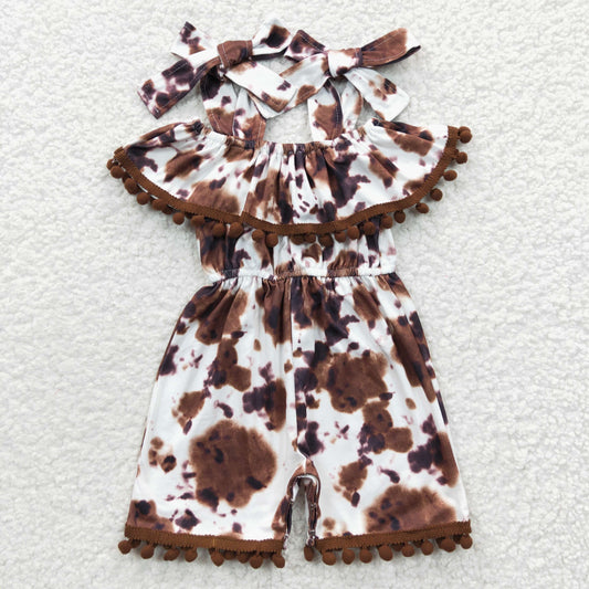 SR0307 Cow Print Jumpsuit