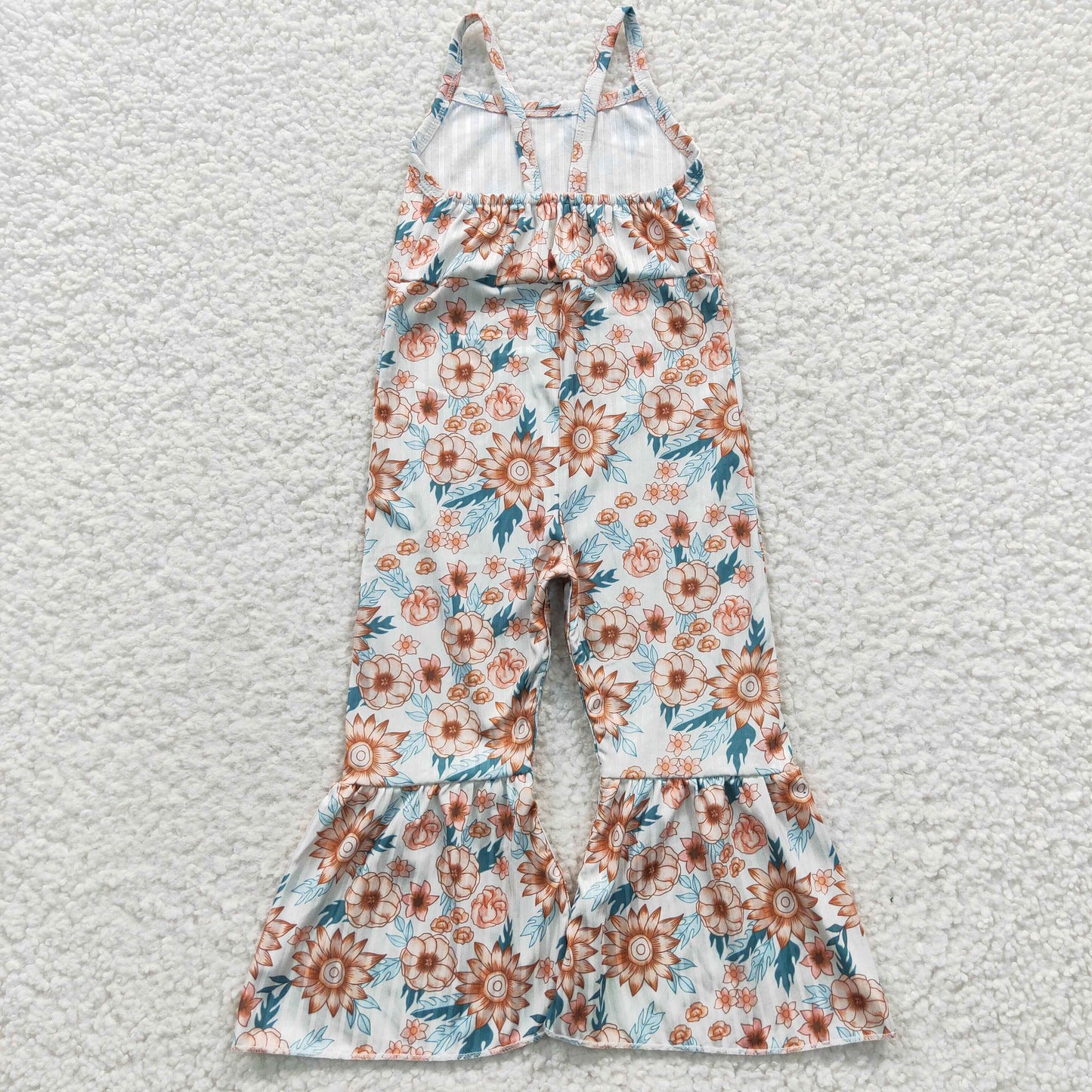 SR0309 Girls Summer Flower Jumpsuit