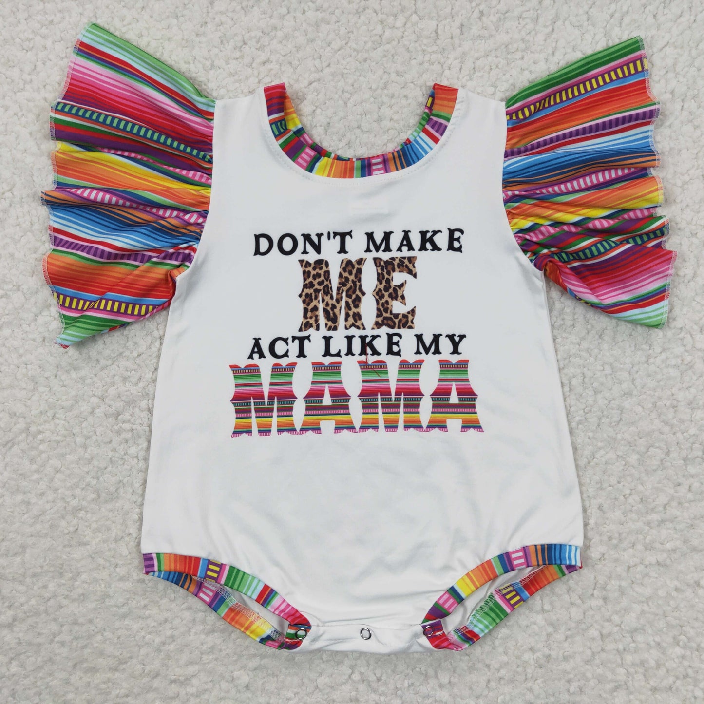 SR0361 Don't Make Me Act Like My Mama Shirt Romper