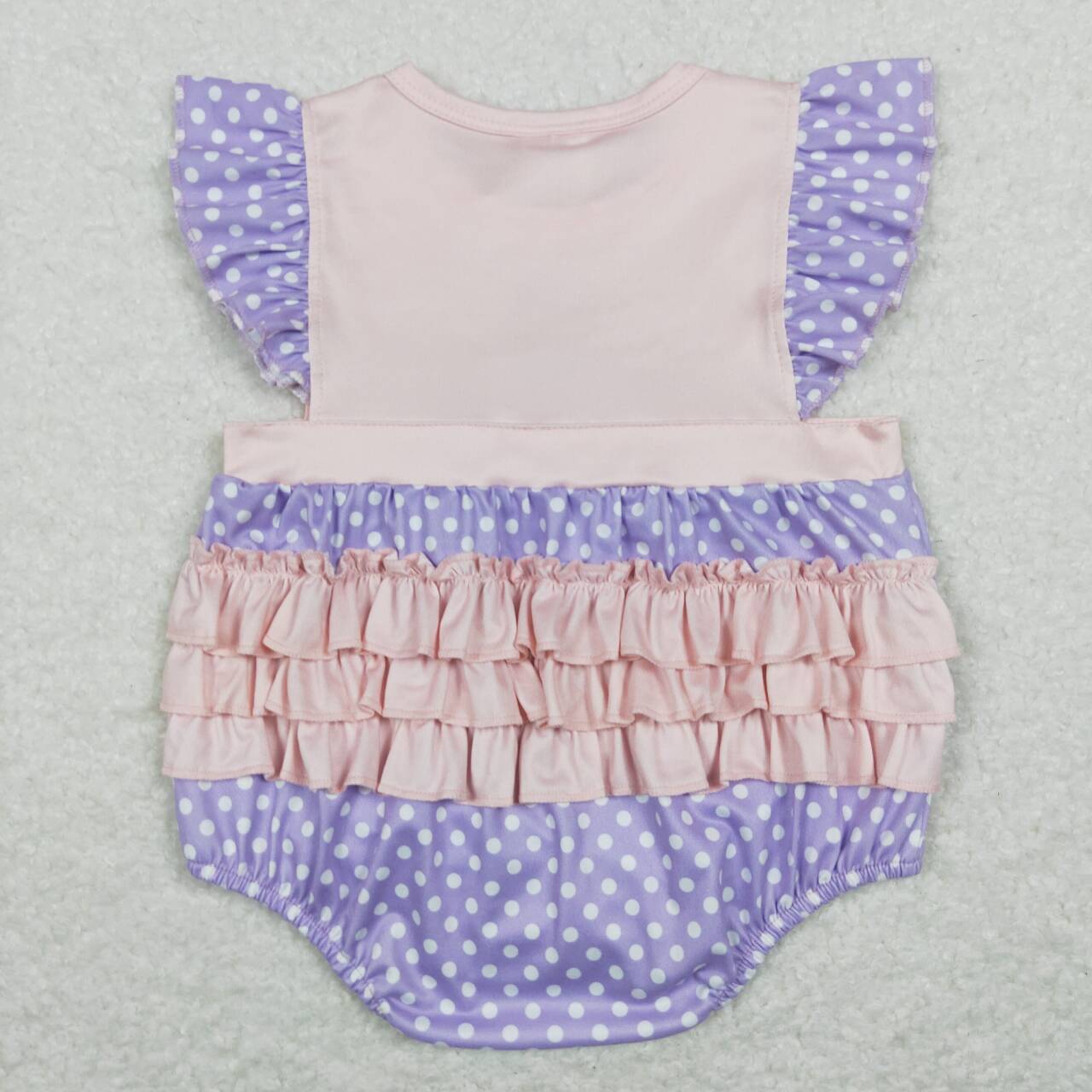 Summer Baby Girls Sibling Embroidery Ice Cream Bubble Romper
