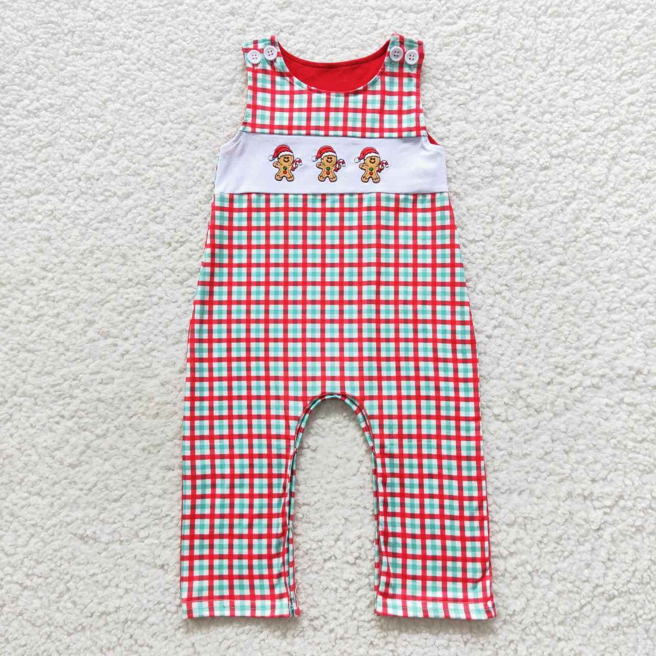 SR0406 Boys Christmas Gingersnap Romper