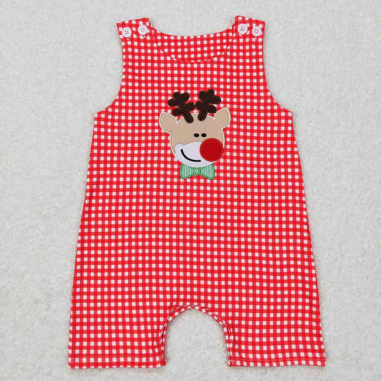 SR0409 Newborn Baby Boys Christmas Reindeer Romper