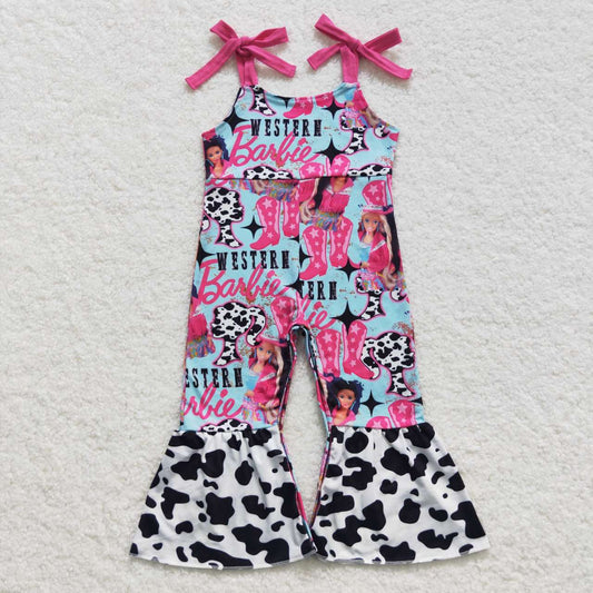 Western Pink Babe Girls Jumpsuit