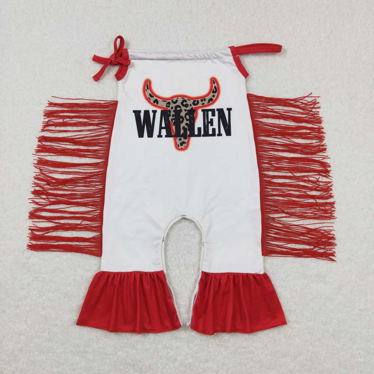 Newborn Baby GIrls Wallen Romper With Tassels