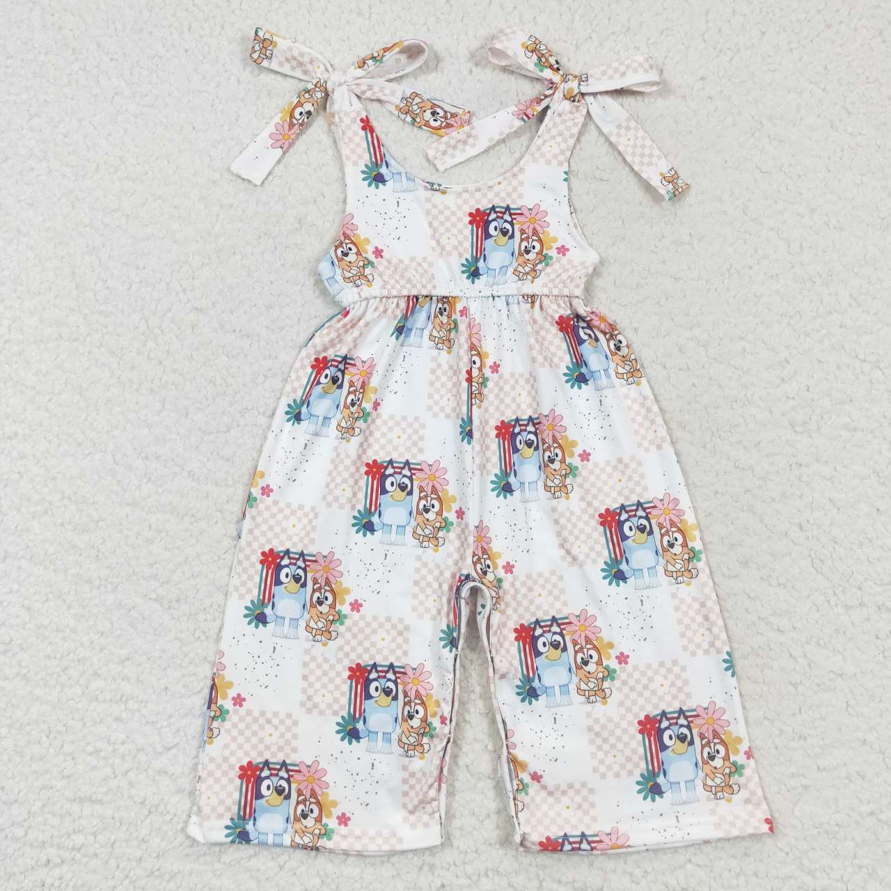 SR0435 Baby Girls Cute Cartoon Dog Jumpsuit