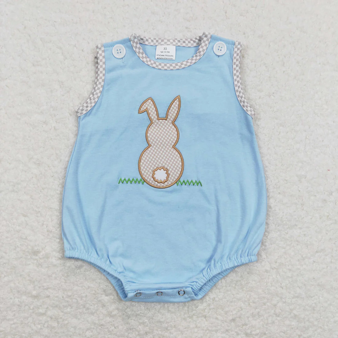 Sibling Baby Kids Embroidery Rabbits Ruffle Pants Easter Clothes Set Rompers