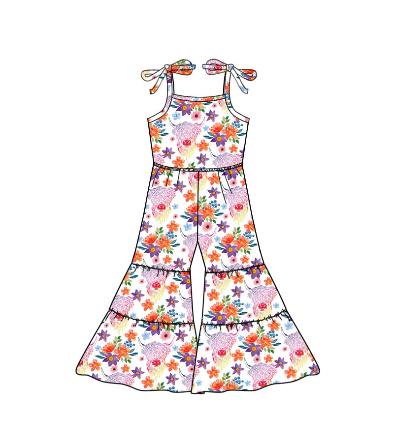 SR0576 Girls Flower Highland Jumpsuit Preorder