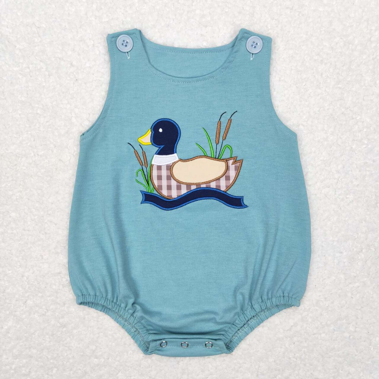 Baby Boys Brother Embroidery Duck Hunting Summer Brother Clothing Sets