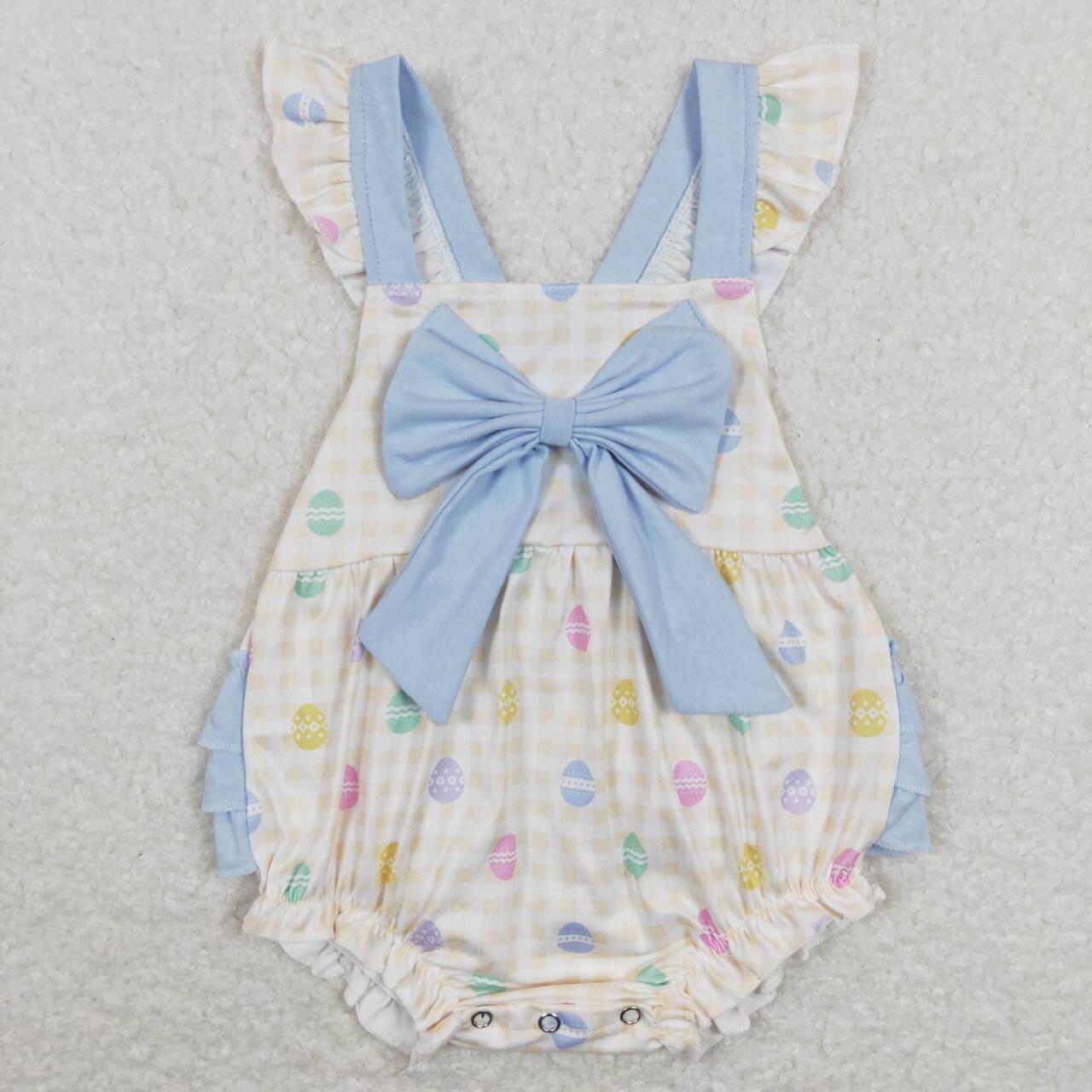 Baby Girls Bow Colorful Egg Bubble Romper RTS