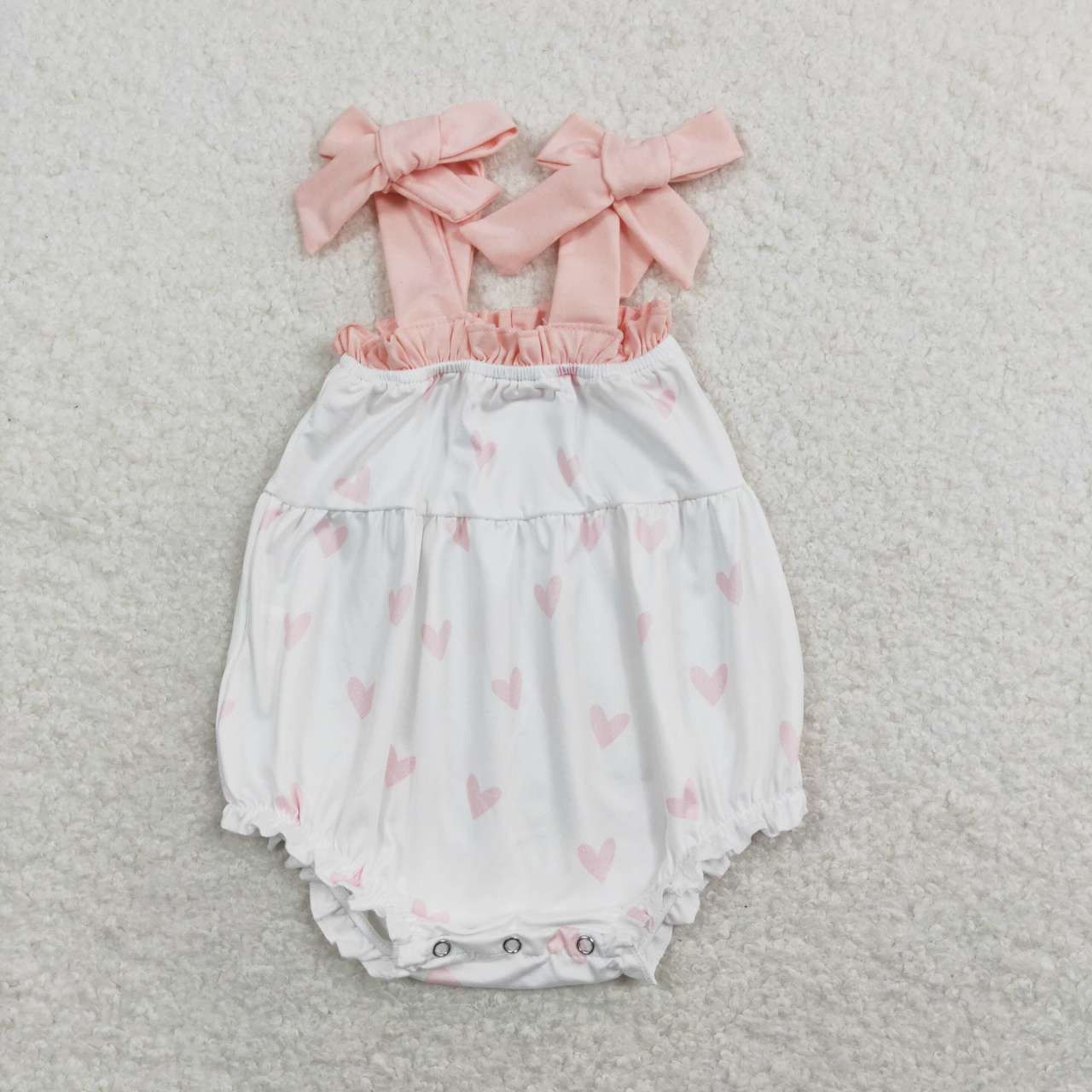 Baby Sibling Pink Blue Heart  Outfit dress and Romper