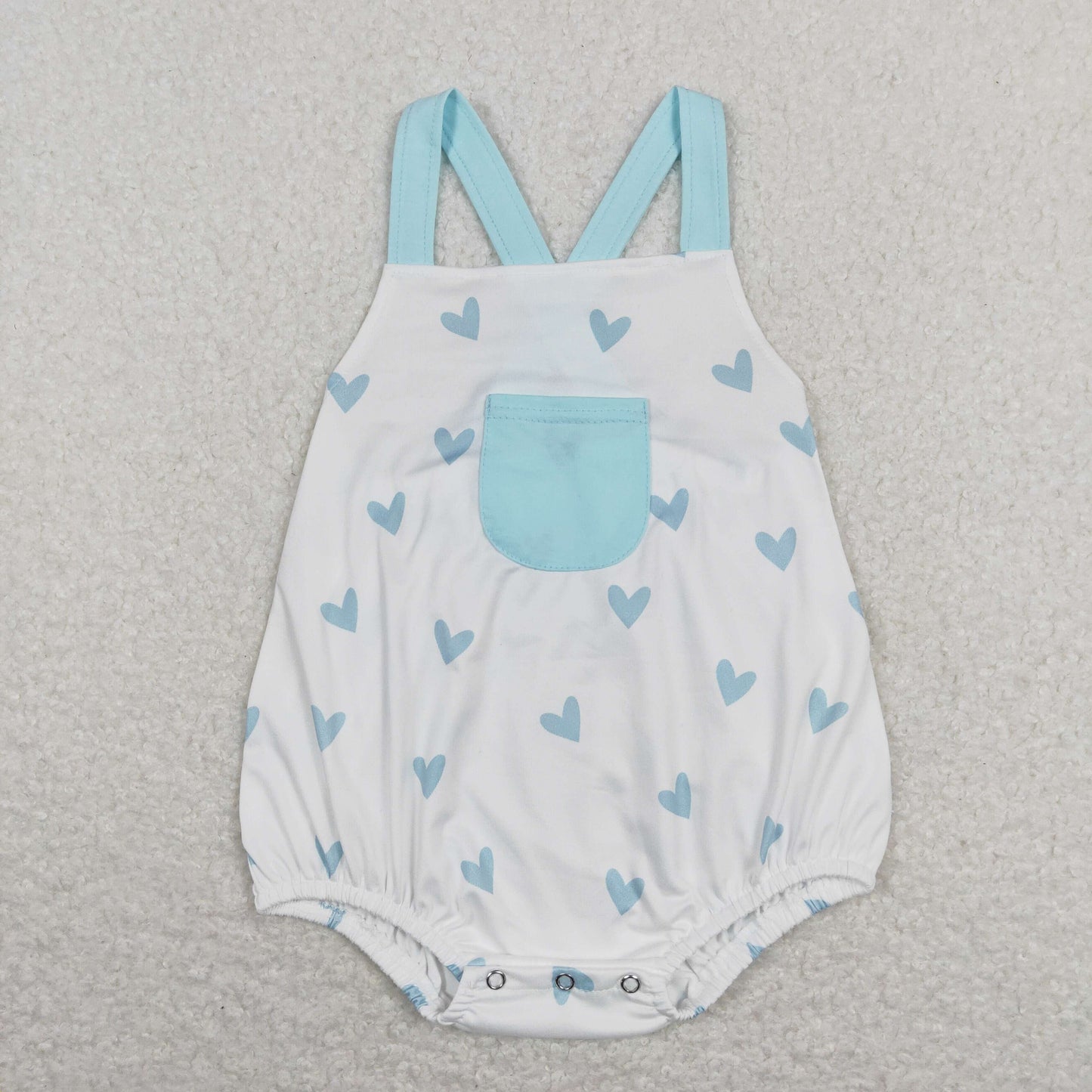 Baby Sibling Pink Blue Heart  Outfit dress and Romper