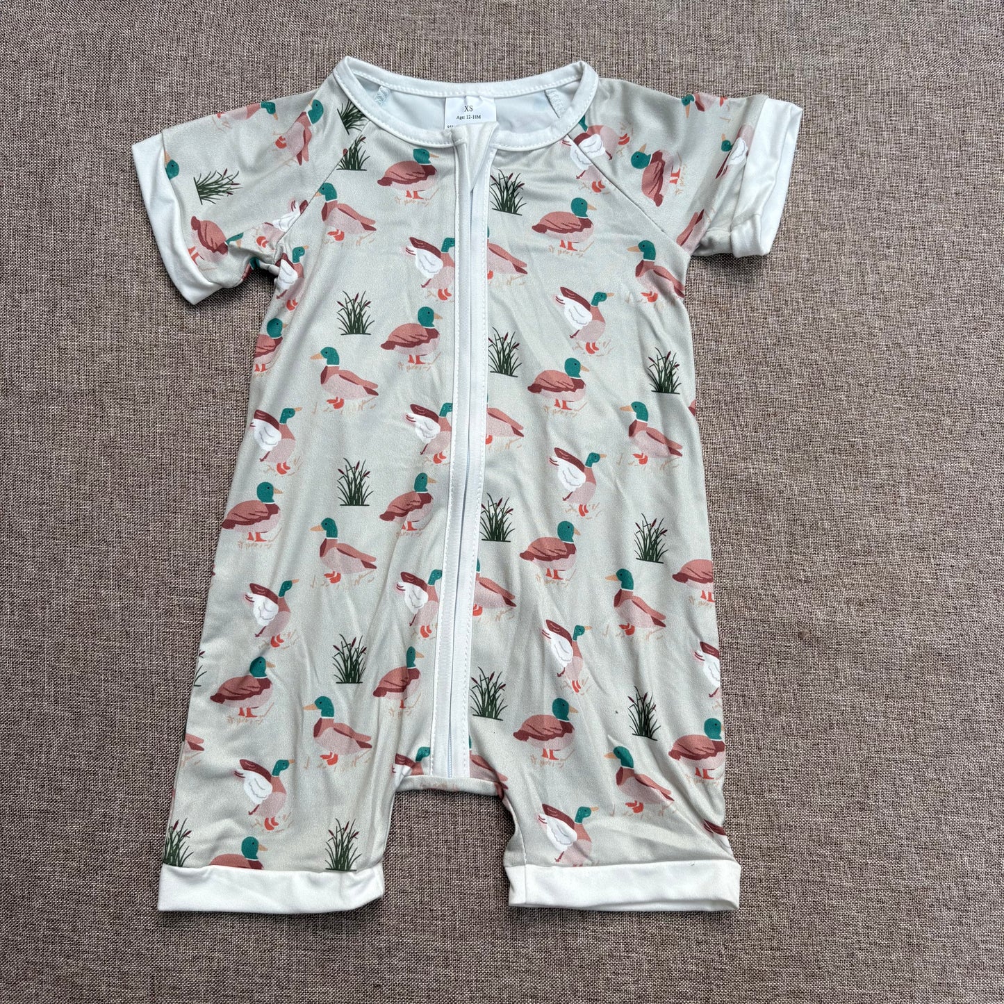 USa Shop Baby Boys Mallard Duck Short Sleeve Romper