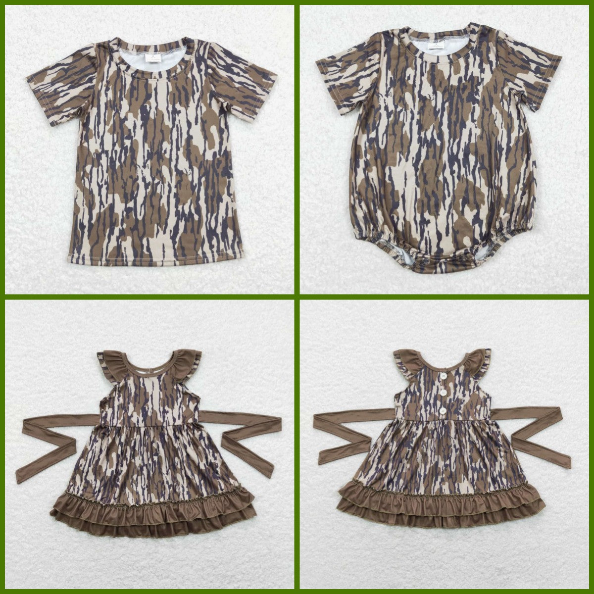 Baby Sibling  Branch Camo Summer Clothing