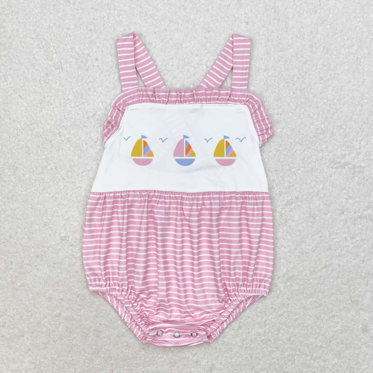 Summer Baby Sibling Sailboat Romper
