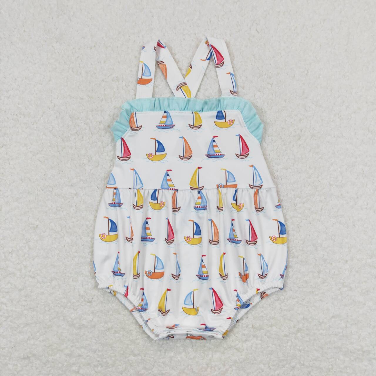 Baby Girls Sailboat Sibling Brother Rompers Clothes Sets