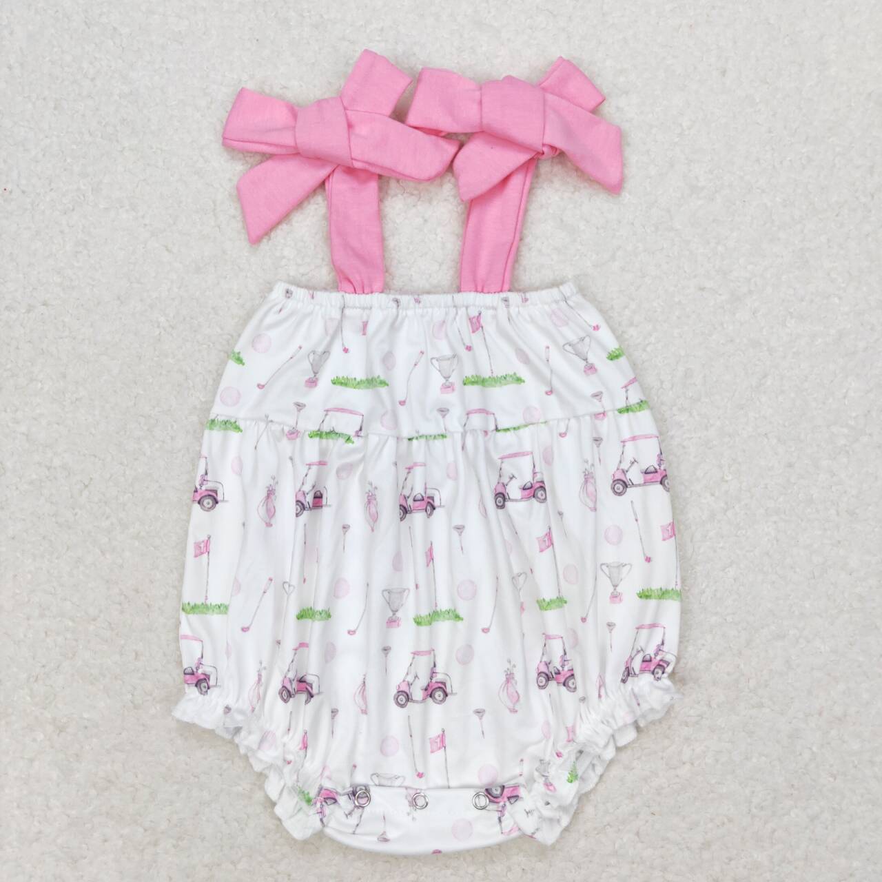 Summer Sibling Baby Golf Outfit and Romper