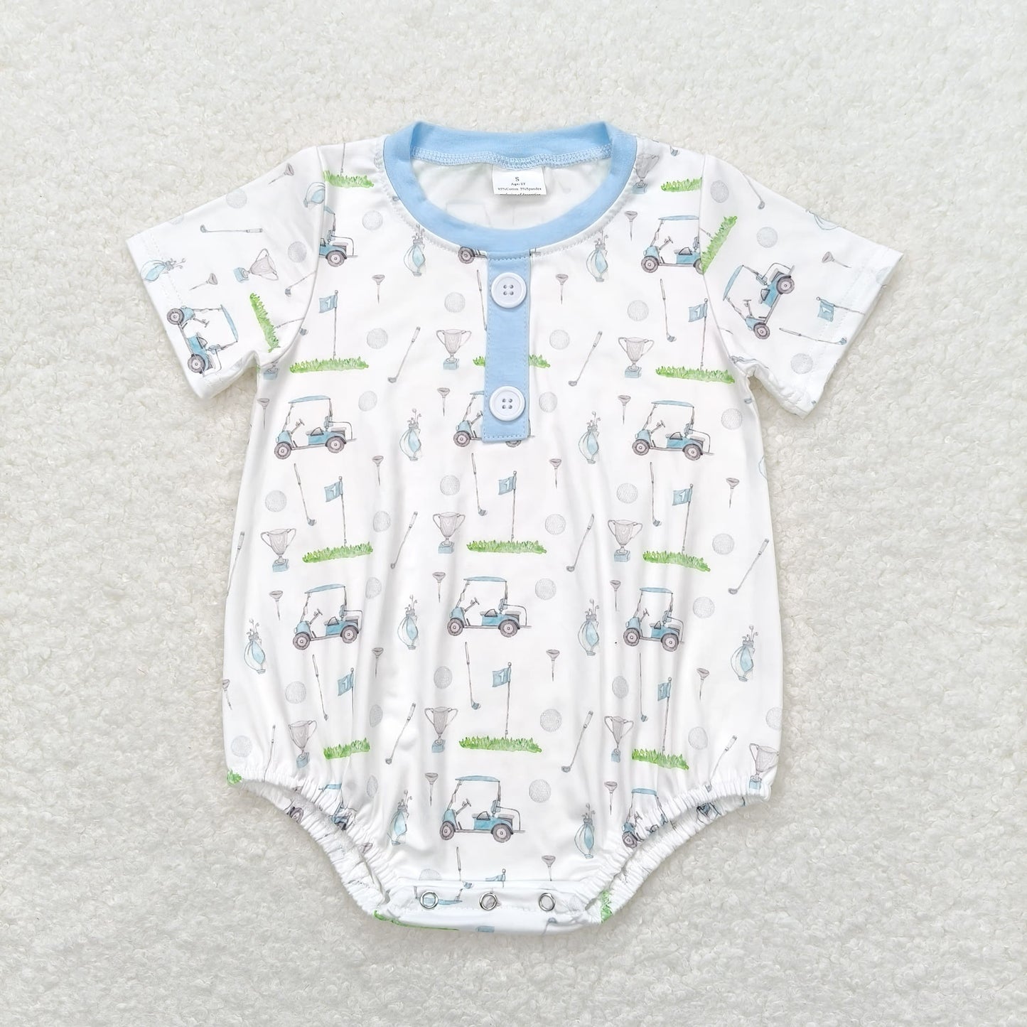 Summer Sibling Baby Golf Outfit and Romper