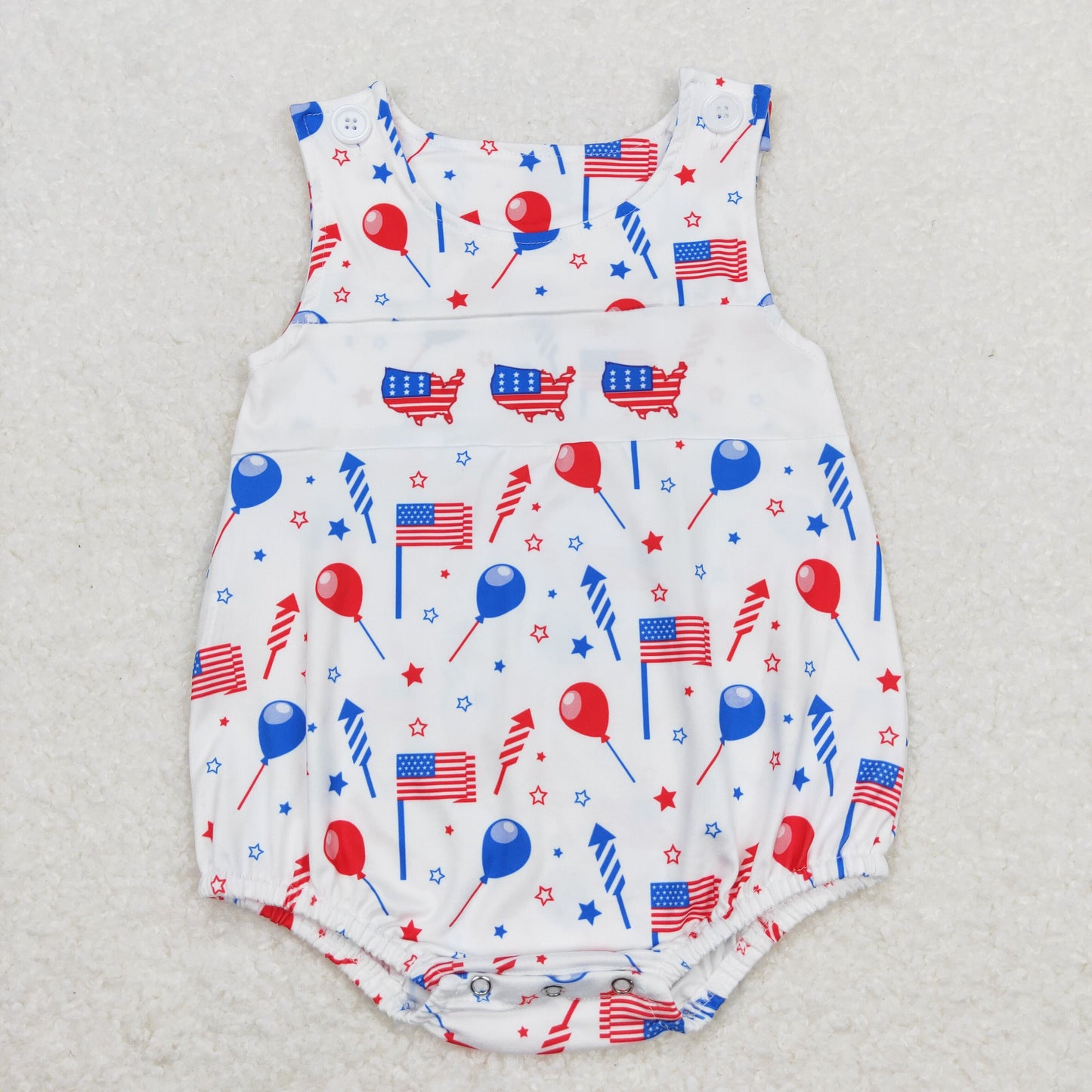 Baby Girls 4th Of July Flag Balloon Sibling Boys Rompers Shorts Clothes Sets