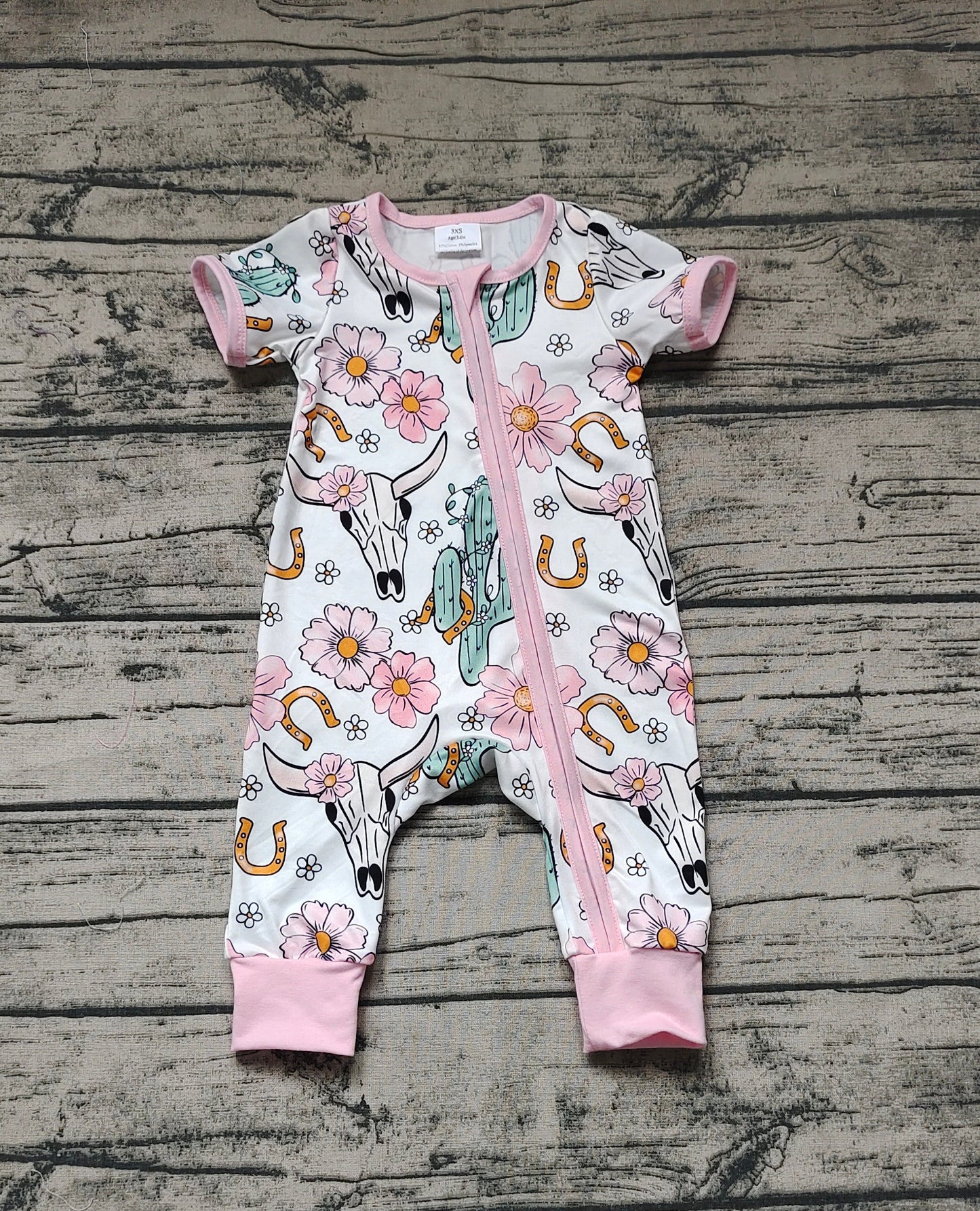 Western Design Baby Girls Zipper Romper