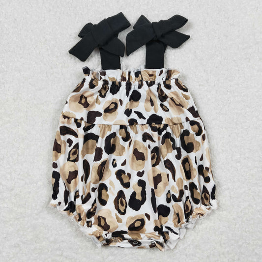 USA Shop Baby Girls Straps Gold Leopard Romper
