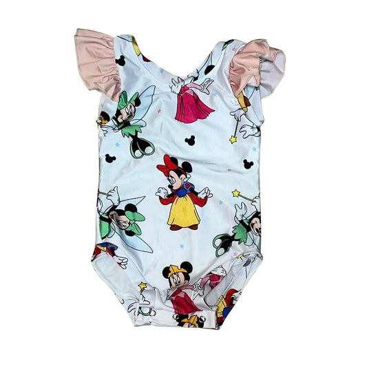 Summer Baby  Girls Cartoon Mouse Princess Swimsuit Set