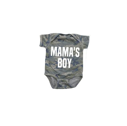 SR1324 Newborn Baby Mama's Boy Camo Romper Preorder