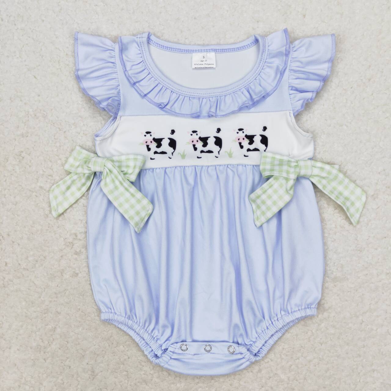 Baby Sibling Summer Cute Cow Clothes